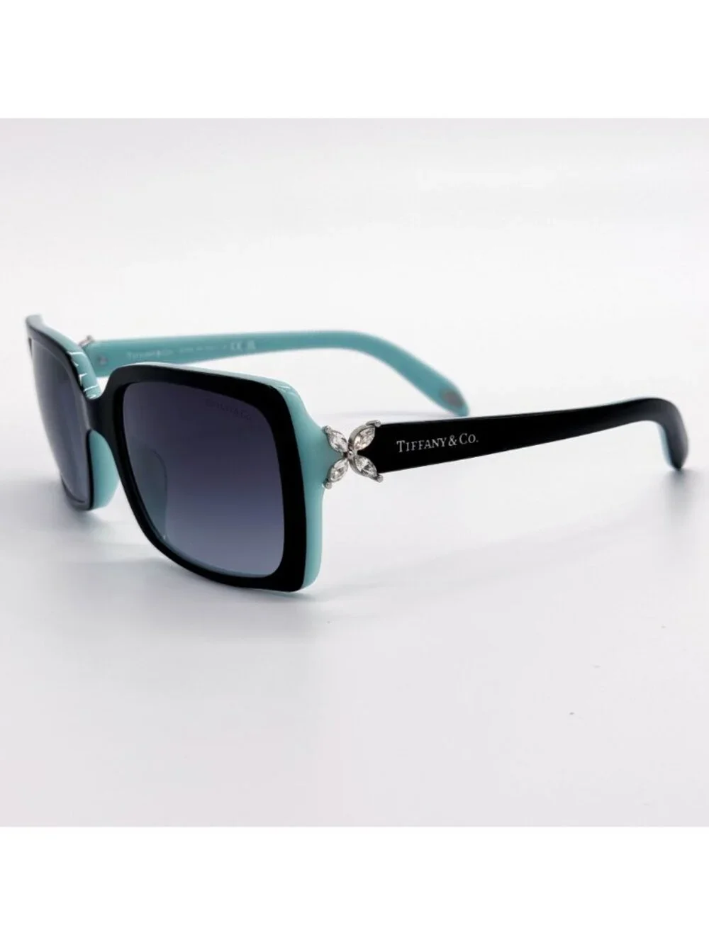 New Tiffany & Co Sunglasses TF4047B 8055/3C Black Blue Women Eyewear
